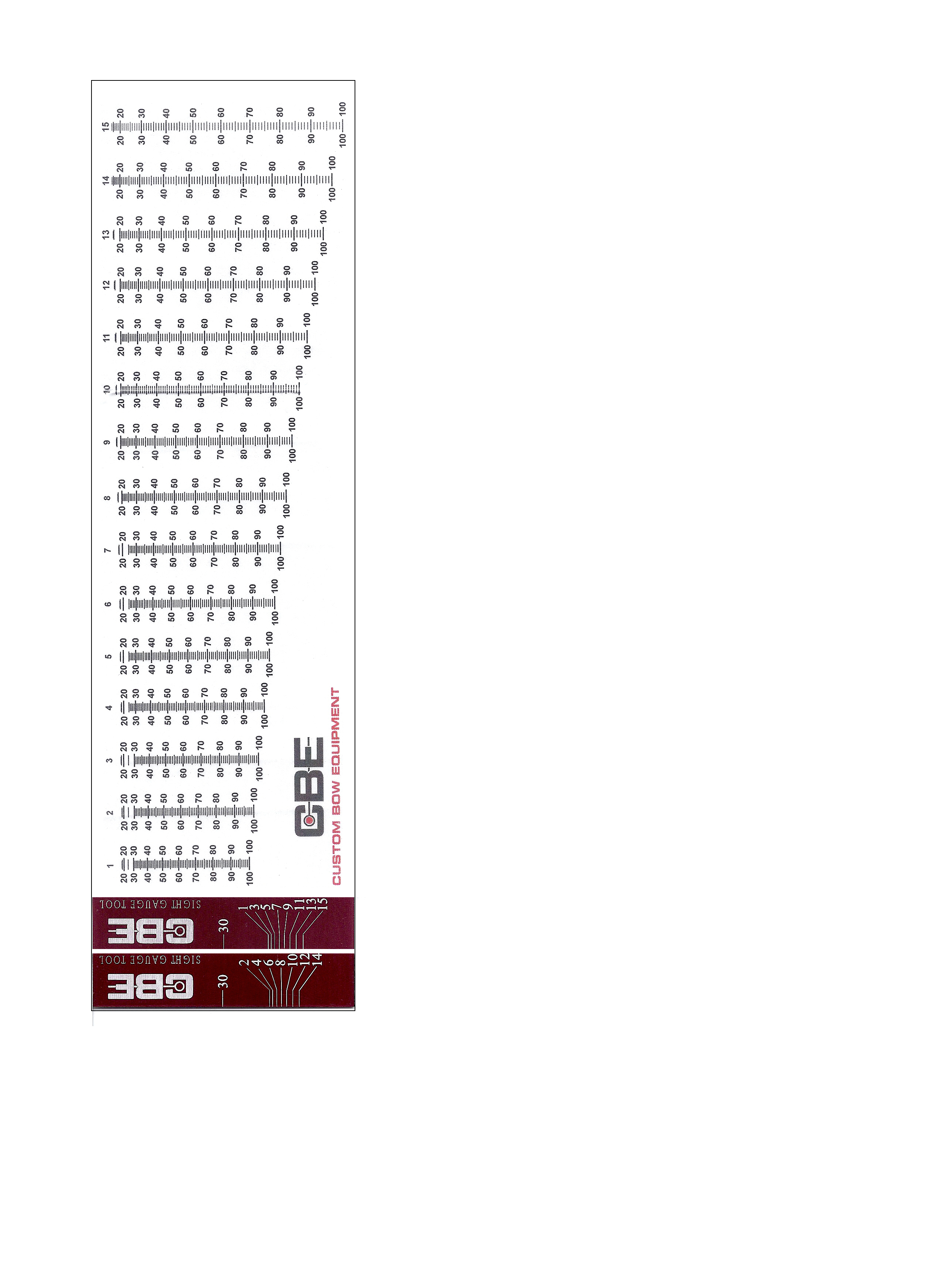 Free Printable Archery Sight Tapes Printable Word Searches